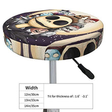 Sgabello rotondo da bar copre la sedia Nightmare Before Christmas Slipcover protettiva lavabile elastica sgabello cuscino Slipcover per 35,6 cm rotondo sgabello