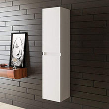 Bad1a - Armadietto da parete per bagno, con finitura lucida, modello Lugano H-150, colore: Bianco lucido