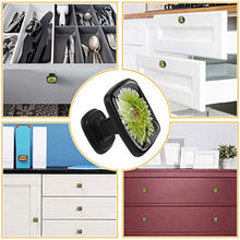 Aster fiore giallo verde bianco nero Pomelli per Porta Set di 4 Pomelli per Mobili Manopole per Cassetti Cucina Armadio Vetro