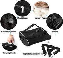 Feagar Cuscino Lombare Auto, Supporto Lombare Cuscini Schiena per Sedia Ufficio Divano Sedie Cucina, Cuscino Memory Foam Schienale Nero