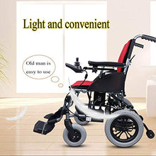 Accessori per la casa Anziani Disabili Pieghevole Sedia a rotelle elettrica Sedia a rotelle multifunzione Scooter leggero Intelligente Adatto per disabili e anziani Telaio in lega di alluminio con
