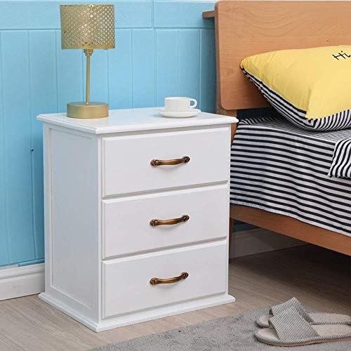 Comodino JT- Cassettiera in legno massello, resistente, adatto per camera da letto, soggiorno, ecc. durevole (colore B).
