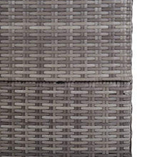 Tidyard Baule da Giardino Grigio cm in Polyrattan, Baule da Esterno,Bauli e Contenitori da Giardino 150 x 100 x 100 cm