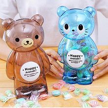 Greatangle Salvadanaio Trasparente Salvadanaio Salvadanaio in plastica Salvadanaio Cassaforte Caramelle Decorazioni per la casa Regalo per Bambini Orso Bruno