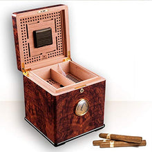 100 Cigar Humidor Dispositivo Di Raffreddamento Household Sigaro Idratante Governo Legno Di Cedro Piano Verniciatura Doppio Spazio Esterno Igrometro Handmade ( Color : Red , Size : 26*26*28.8cm )