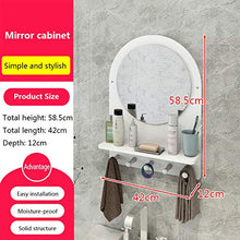 Specchio Bagno con scaffale per cosmetici Specchio per Il Trucco a Parete Specchio da appendere per rivestimenti da barba per bambini