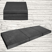 Fortisline - Materasso pieghevole per ospiti, letto per ospite, 195 x 80 x 9 cm. colore: Grigio