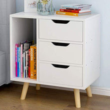 DGHJK Mobili per la casa, mensola Comodino Armadietto con 3 cassetti Tavolino Multiuso Mobili per la casa (Colore: Bianco)