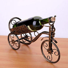 Jadeshay Scaffale per Vino Rosso Portabottiglie per Vino Rosso a Forma di Triciclo(Rosso)