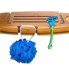 AnnYGJ Vasca da Bagno Vassoio, 75-98 Cm Retrattile per iPad Libro Lettura Rack Porta Bicchiere di Vino per Bagno di Stoccaggio Caddy Bagno di bambù (Colore : A)