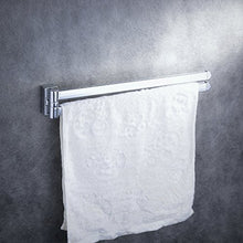 Beelee Portasciugamani da Muro in Ottone Cromato, Porta Asciugamani con 2 Braccio Oscillante per Bagno, BL1102
