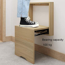 Folding Chairs Porta cambiando scarpiera a Parete Sedia Pieghevole Nascosta Bagno Doccia Sedia Pieghevole in Legno massello Sgabello Antiscivolo Portico Sgabello Pieghevole corridoio