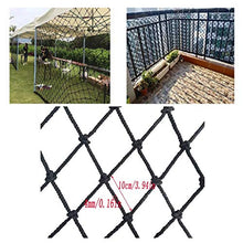 WaiMin Scale for bambini Balcone Resistente alla frantumazione Rete di sicurezza Rete di protezione Rete nera Anti-gatto Decorazione da parete Rete Protezione netta for bambini 100x100mm Maglia 4mm Co