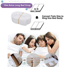 Vivilineneu Kit Bridge Bed Letto Matrimoniale Bridge Bridge Connettore Cinghia per Camera da Letto 2M (Versione aggiornata, 4 Fibbie fisse)