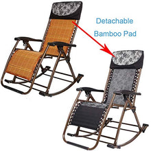 AI LI WEI SHUAIIJUAN Sedia per Il Tempo Libero Domestico Rocking Chairs Patio Lounge lettini for Adulti - Esterna Sdraio Pieghevole Poltrona reclinabile for Beach Garden Camping