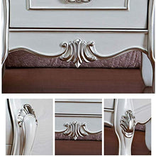 H-CAR Comodino Bianco con Armadio a 2 cassetti Comodino in Legno Contenitore con Gambe in Legno per Soggiorno, Camera da Letto, corridoio