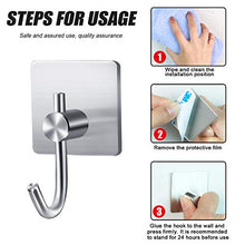 FENRIR Ganci Adesivi,Ganci Portasciugamani in Acciaio Inox Gancio Appendiabiti da Parete Autoadesivo/Gancio per Cucina e Bagno,4 Pezzi