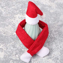 VOSAREA Cappello di Natale Sciarpa Creativo Rosso Adorabile Kit di Copertura Bottiglia Sciarpa Coperchio Bottiglia per Decorazioni Bottiglia di Vino Cena Ristorante Dellhotel 6 Set