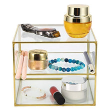 DEWIN Scatola portaoggetti - Scatola portaoggetti da Tavolo Scatola portaoggetti Multifunzione per Cosmetici da Tavolo Organizer per cancelleria con 2 Scomparti