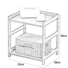 Comodino di bambù Aperto Storage Semplice Moderno Mensola Risparmio di Spazio Casa Camera Da Letto Creativo Armadio 35X38X50CM FANJIANI
