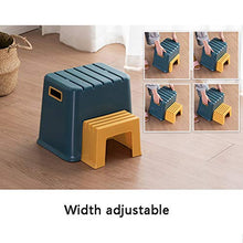 H-M-Shelf Sgabello da Bagno Impermeabile Antiscivolo Sgabello da Bagno Sgabello Cambio Sgabello Sgabello Domestico 27.3x32.2x27.5cm (Color : Blue)