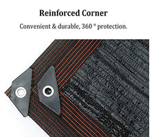 WXQIANG Protezione Solare Shading Net Bordo con Occhielli, Il 95% Sunblock Ombra Panno for Patio Balcone Carport Tetto - Nero Protezione Solare, Isolamento Termico (Size : 3×9M)
