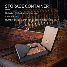 Humidars Cigar Humidor - nuova di alta qualità mini portatile in legno di sigarette in pelle Cigar Humidor contenitore della scatola di immagazzinaggio cassa nera for 8/10 Cigar mantenerlo fresco .Sca