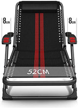 CDFC Sedie Pieghevoli Sedia da Pranzo per Ufficio Siesta Siesta Multifunzionale Letto Nero e Rosso Portable Lazy Beach SED Seden Sedia Sedia reclinabili con Doppio Roller Massage Dispos