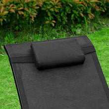 SoBuy Sdraio da Giardino Lettini Pieghevoli Poggiatesta Rimovibile 173 * 54 * 69CM Nero capacità di Supporto: 150 kg OGS45-SCH