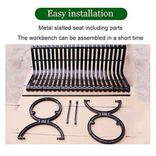 Household items Panca da Giardino per sedie da Esterno, Sedia con Struttura in Acciaio 2-3 posti Resistente alle intemperie per Il Parco, Sedili in Metallo per terrazze con Rivestimento antiruggine