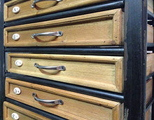 MAXIOCCASIONI Cassettiera Legno e Ferro 12 cassetti settimanale Stile Industrial Mobile 48x30x130 H cm