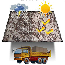 MHBGX Grande Tela Cerata Resistente, Teloni, Tela Cerata Mimetica Desertica Tessuto Oxford Impermeabile Veicolo Militare Esterno 0,35 Mm Copertura Solare Impermeabile Addensata - 450 G/M²,un,3X3M