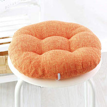 WCY Cuscino del Sedile futon Trapuntato Giapponese, Cuscini Rotondi di Sedia a Colori Solido Imbottiti Tatami Coperta per Esterni Respirabili Traspiranti Arancione Dia 32 cm (13in) yqaae
