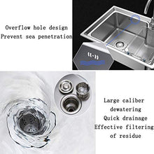 YUESFZ Lavabi Lavandino Argento Lavamani Lavello A Grande capacità Lavello per Hotel E Ristorante Lavabo Quadrato in Acciaio Inossidabile con Scolapiatti (Color : Silver-C, Size : 80 * 45)