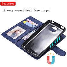 Bear Village Cover Moto C Plus, Custodia Premium Flip Custodia per Moto C Plus, Custodia con Porta Carte e Chiusura Magnetica, Blu
