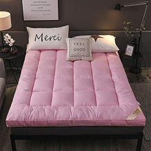 Materasso spesso caldo tatami tappetino pieghevole per studenti, per soggiorno, dormitorio, campeggio, rosa, 100 x 200 cm