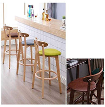 Yxsd Bar feci molli Lino sedile Sedie colazione Pianale da cucina 4 in massello Gambe Sgabelli alta con schienali e poggiapiedi Sgabello sedia poggiapiedi Brown Schienale pranzo for |Pub Café Sgabello