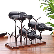 Wine racks Portabottiglie da Tavolo, Portabottiglie da 6 Bottiglie Portabottiglie da Appoggio per Vino Sfalsato Staffe di Stoccaggio Portabottiglie da Appoggio per la Decorazione Domestica