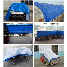 HZWLF Tela Cerata Resistente Impermeabile all'aperto, Tela Cerata della Copertura dell'isolamento Termico della Protezione Solare di plastica del PE per Il Campeggio all'aperto Blu, A, 3.8X4.8M