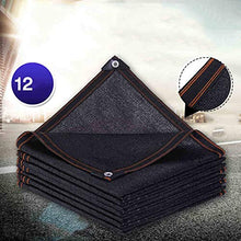 Senza marchio DANDAN Rete Ombreggiante Rete Anti-età Rete Ombreggiante Rete Ombreggiante Patio/Balcone/Serra/Rete Isolante per La Casa Nero 12 Pin (Size : 5 * 10m)