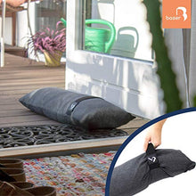 Baser Sacchi di Sabbia rettilineo e riempibili: Peso per ombrelloni, Trampolino, Peso ombrelloni decentrati, stendibiancheria, Alternativa alle Peso Ombrellone da Giardino (Grigio Scuro, 4 x 25 kg)