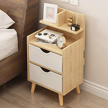 YGB Comodino 2 cassetti Comodino Scaffale Scaffale Gambe in Legno massello Nordico Tavolino Laterale Comodino Armadietto Multifunzionale Armadietto per Camera da Letto Soggiorno Comodino Armadio