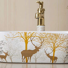 lilili Lavabo da Appoggio Bagno Lavandino Artistico Lavabo da Appoggio Adatto alla Famiglia del Bagno Dell'hotel,Lavabo in Ceramica 50x40x14cm (Color : There Are Accessories)