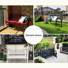 Panca da parco a 3 posti, panca da esterno, panca per il tempo libero da esterno in ferro battuto con terrazza, mobili da giardino con braccioli e schienale, adatto per prato, veranda