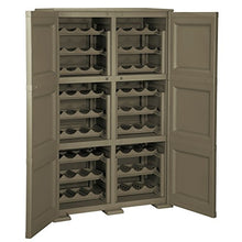 Tontarelli S.p.A. Armadio P.Bottiglie, 72 Bot, Ante Lisce Mobile Contenitore, Angora, 79x47x125 cm