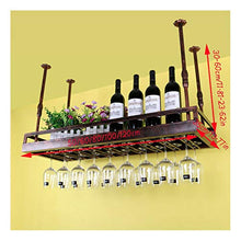 Portabottiglie Da Soffitto Supporto Per Bicchiere Da Vino Appeso Cremagliera Del Bicchiere Di Vino Portabottiglie Da Parete  Altezza Regolabile Supporto Per Calici Appesi Per Cucina Da Bar Nero/Bronzo