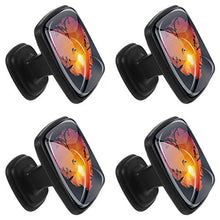 Home - Set di 4 pomelli quadrati per armadietti, mobili da cucina, mobili, mobili, cassetti, cassettiera, cassettiera, colore: Nero delfino amore nel tramonto