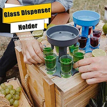 2pcs 6 girato Distributore di vetro e supporto per il riempimento di liquidi, portatore del distributore di liquori del caddy Regali Bere dei giochi per il cocktail party Get Toghethers Girls weekend