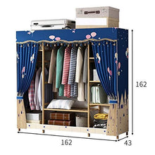 TWDYC Semplice assemblaggio Armadio Bold Acciaio Cloth Armadio Semplice Gabinetto Camera Dormitorio Domestica Tessuto, Guardaroba