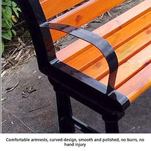 Panchina da balcone all'aperto, panchina da parco, Panca decorativa per patio con braccioli e schienale Panche da giardino impermeabili e resistenti alla corrosione, Elevata capacità portante / faci